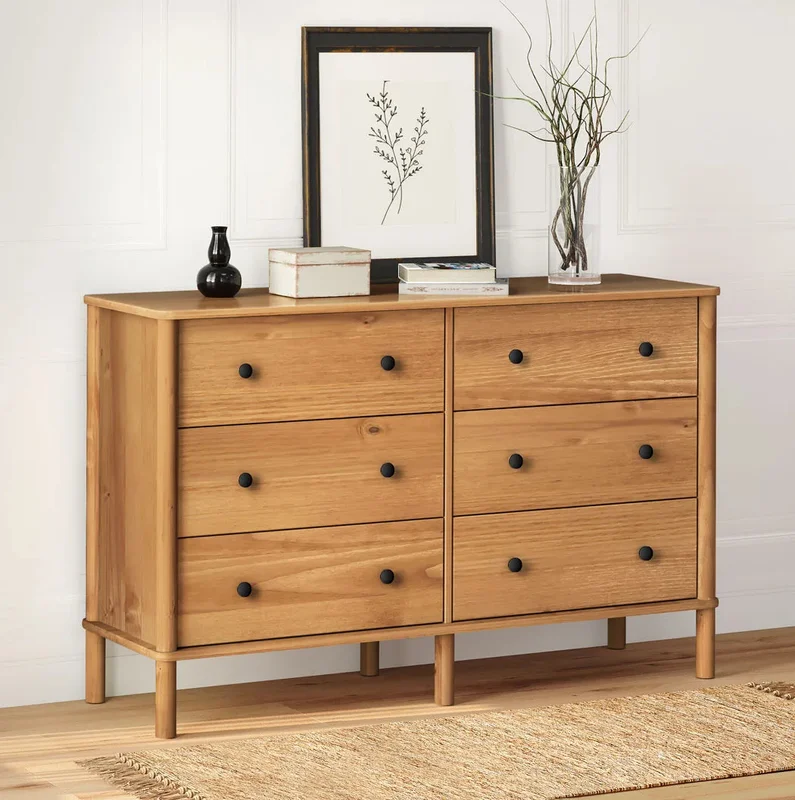 Comoda Apama 130CM 6 Cajones - Madera Maciza en Madera natural - Cómodas, Uruguay | Balton, vista 4