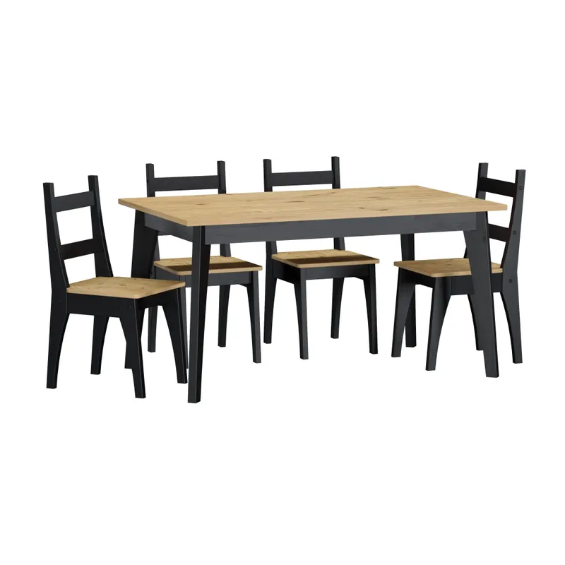 Juego Mesa De Comedor 6 Sillas 100% Madera Maciza - Mesas de comedor, Uruguay | Soy Hogar