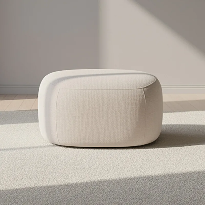 Puff Tela Natural-beige Cali Beige en Beige - Sillones y sofás, Uruguay | Divino