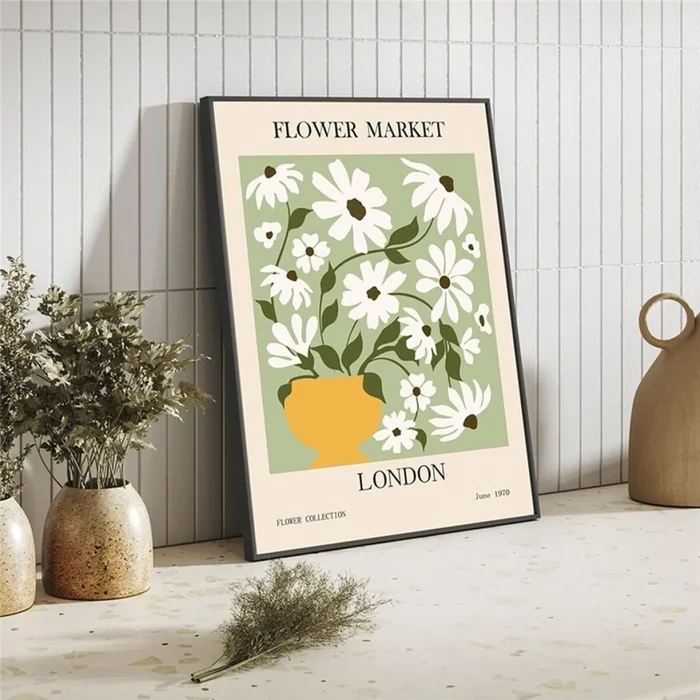 CUADRO 40x50cm MARCO FLOWER MARKET LONDON en Multicolor - Decoración de pared, Uruguay | Decohogar, vista 2