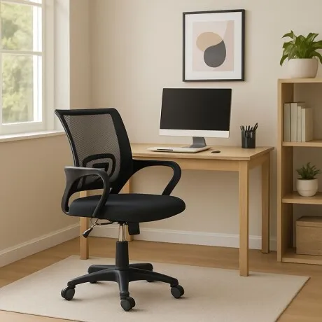 Silla de oficina AeroMesh en Negro - Escritorios y sillas de escritorio, Uruguay | La Cueva Muebles