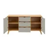 Aparador 2 Puertas 3 Cajones Gris - Línea Berlín en Gris - Muebles para TV, Uruguay | Ecowood, vista 5 de 5