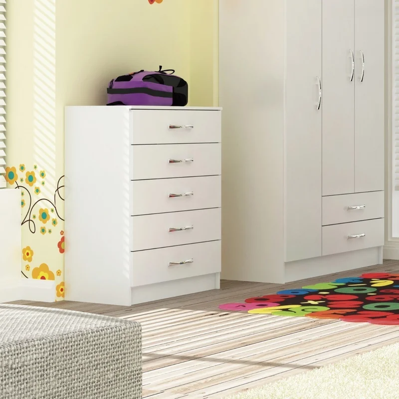Comodas Cajoneras 5 Cajones Dormitorio Negro 058 en Marrón - Cómodas, Uruguay | Soy Hogar, vista 5