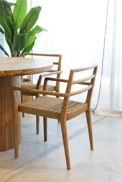 SILLA KUBO C/BRAZOS TEKA GREY  en Madera natural - Sillas, Uruguay | Masinfinito Casa, vista 2