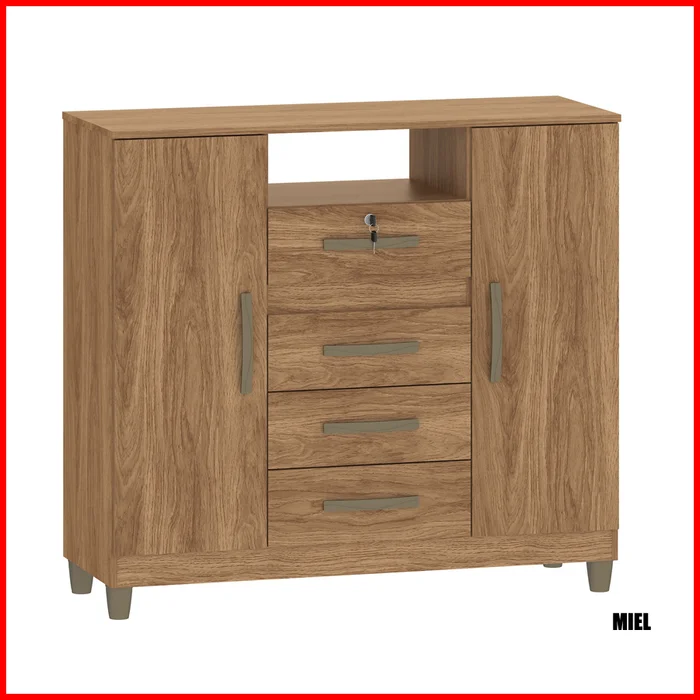 Comoda 4 cajones + 2 puertas – Angra en Multicolor - Cómodas, Uruguay | Punto Unión, vista 2