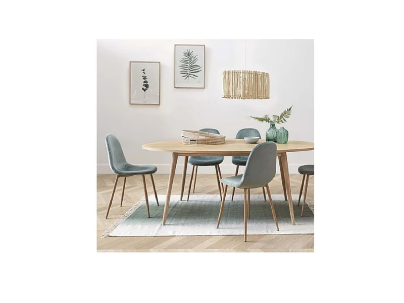 Silla LYNA en Tela - Aqua Velvet en Aqua Velvet - Sillas, Uruguay | Finkel, vista 3