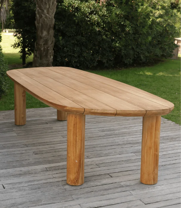 MESA JASSE TEKA NATURAL EXTERIOR en Madera natural - Mesas de comedor, Uruguay | Más Infinito Casa, vista 4