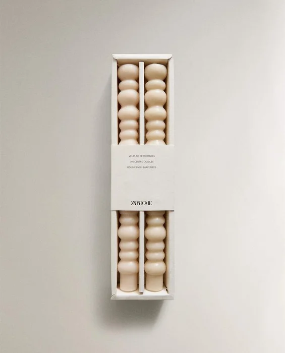 PACK VELAS DECORATIVAS ONDULADAS (PACK DE 2), Uruguay | Zara Home, vista 2