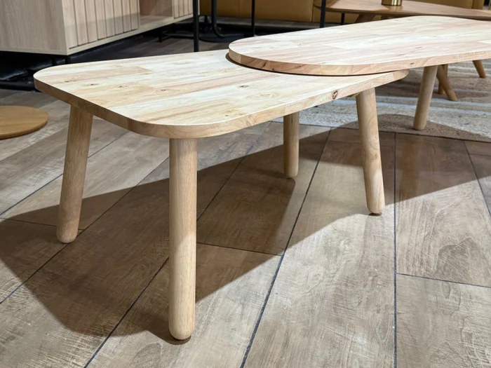 Mesa de Centro Montevideo - Madera de Caucho en Madera natural - Mesas de living, Uruguay | Berna Home, vista 6