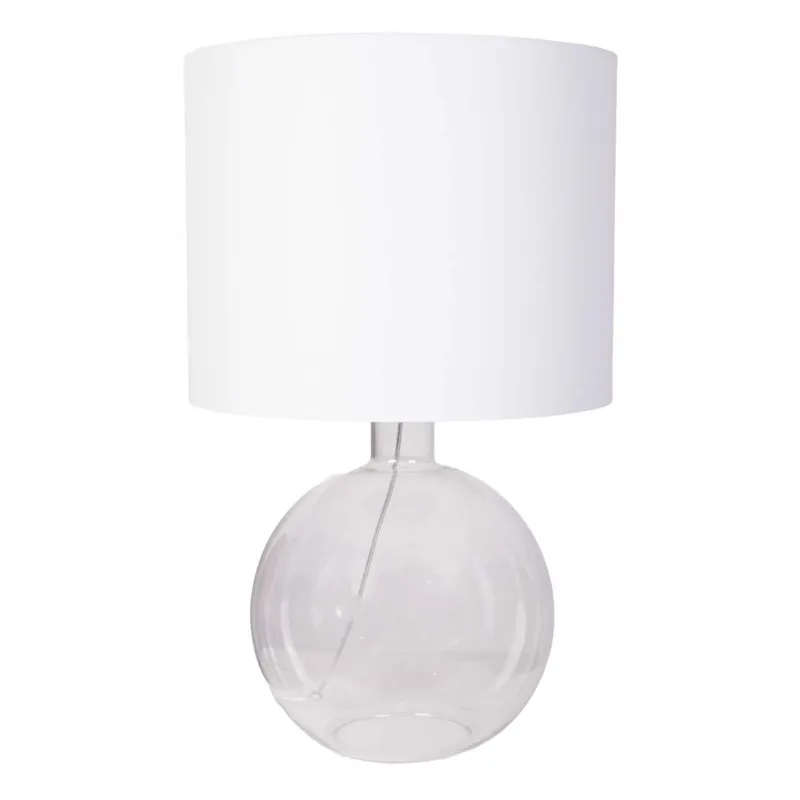 Lámpara De Mesa Ml2345 Transparente Vidrio Ml234561 en Blanco - Lámparas de mesa, Uruguay | Divino