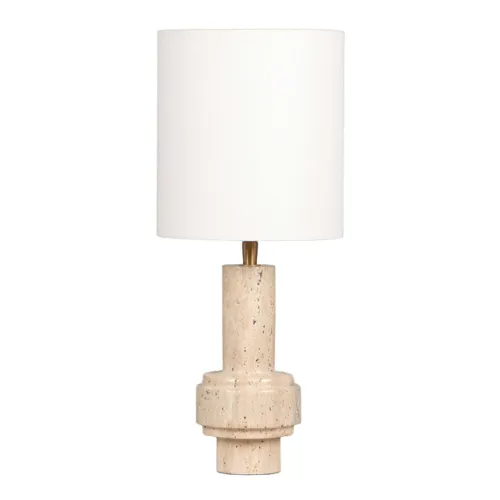 Lampara Marmol Natural-beige De Mesa Bouclé en Beige - Lámparas de mesa, Uruguay | Divino