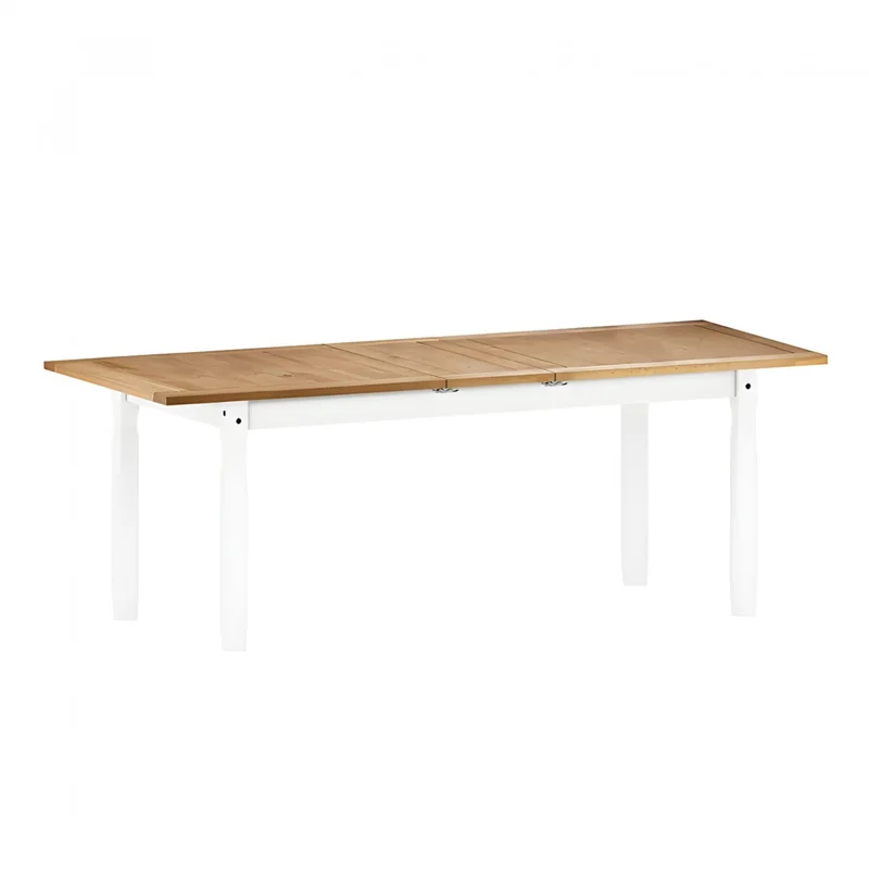 Juego de comedor Extensible 6 Sillas Mad Maciza 160 a 200 cm - Blanco en Blanco - Mesas de comedor, Uruguay | Rústico Hogar, vista 3