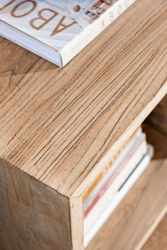 MESA LATERAL CUBO - OLMO NATURAL - 55 X 50 CMS en Madera natural - Mesas de living, Uruguay | La Iberica, vista 2