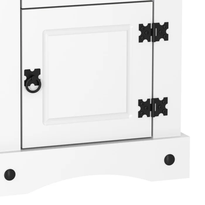 Mesa De Luz 1 Puerta 1 Cajon Linea Mexicana Dormitorio E1633 en Blanco - Muebles, Uruguay | Soy Hogar, vista 3