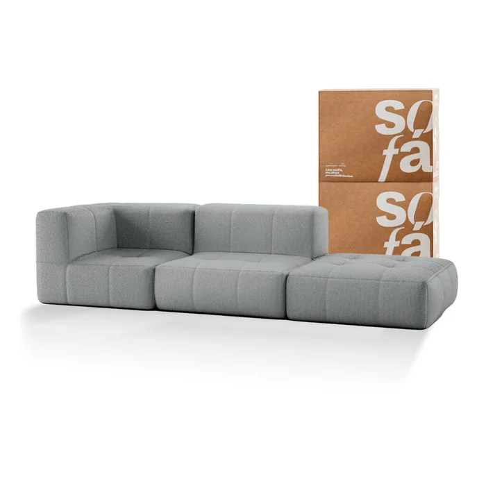 Sofá 3 Módulos - En Caja en Gris - Sillones y sofás, Uruguay | Rústico Hogar