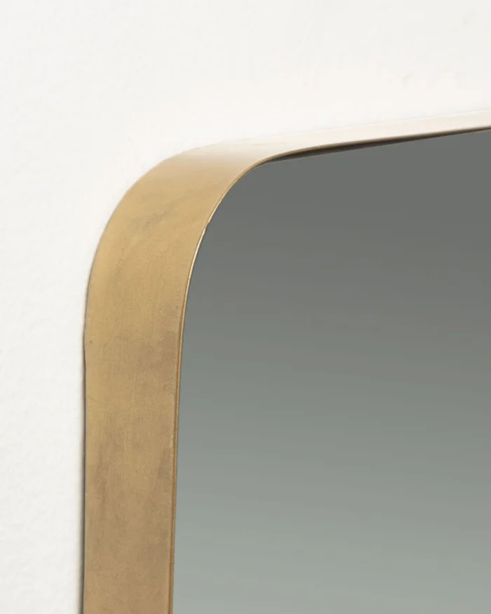 Espejo Marco de acero 30 x 100 cm dorado en Amarillo - Espejos, Uruguay | Kavehome, vista 2