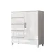 Comoda 1 puerta 4 cajones - Blanco - Linea FIT