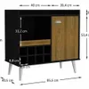 Rack Bodega 8 botellas 1P Nogal/Negro en Negro - Muebles para TV, Uruguay | Que Sal Muebleria, vista 4 de 8