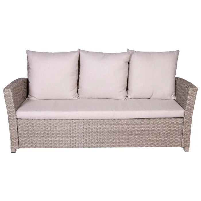 Set De Comedor Rattan-sintetico Natural-beige Malibu en Madera natural - Muebles para el exterior, Uruguay | Divino, vista 3