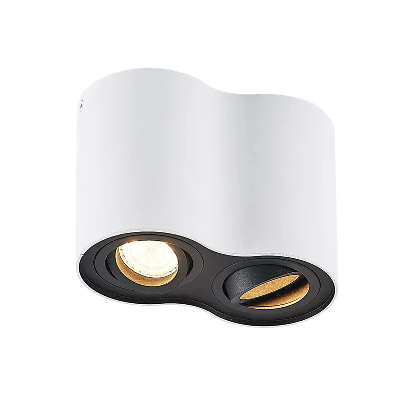 Luminaria Downlight Redonda Doble Bari Blanca en Blanco - Lámparas colgantes, Uruguay | Serlux