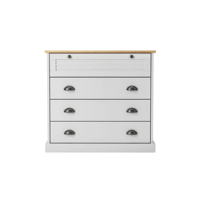 Cómoda 4 cajones - Línea Oslo - Blanco en Blanco - Cómodas, Uruguay | Ecowood, vista 2