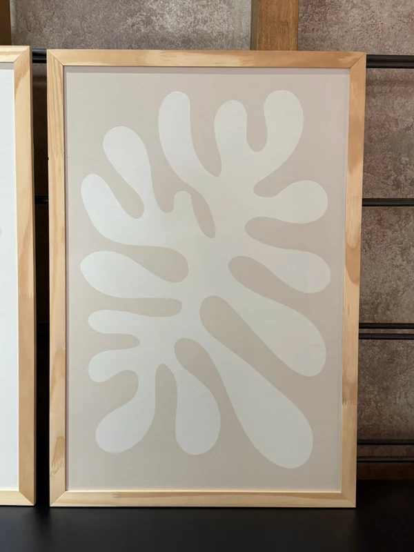 Kit 2 Cuadros - Matisse Beige/Blanco - 40 x 60 en Blanco / Beige / Negro - Decoración de pared, Uruguay | Berna Home, vista 6