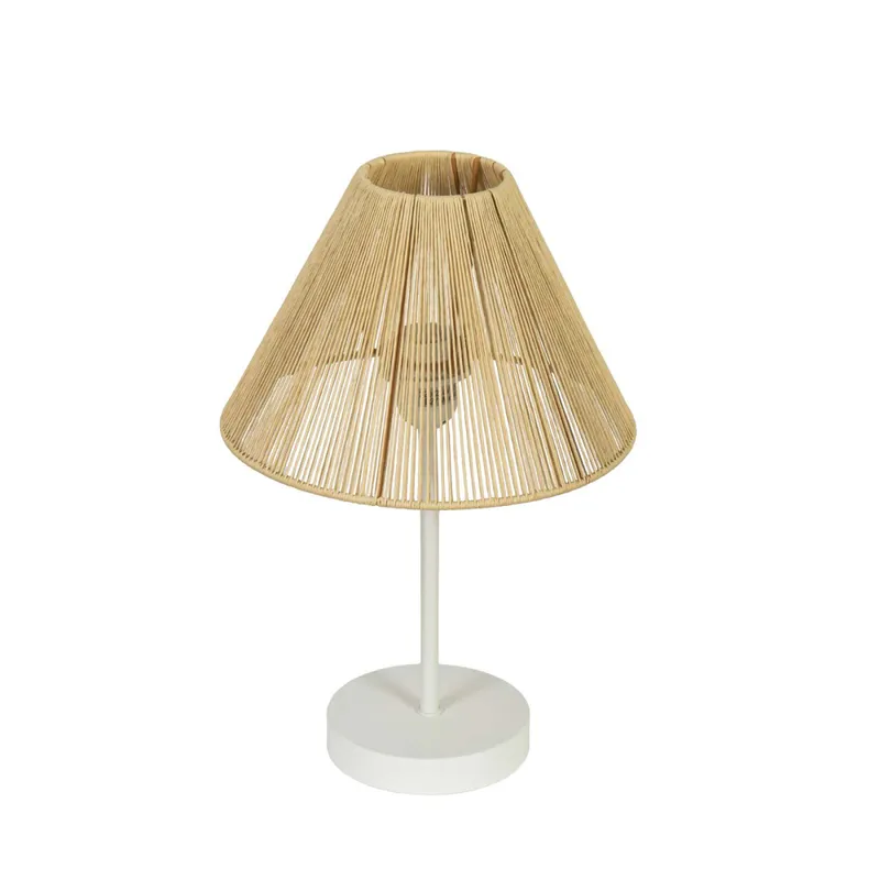 Lámpara De Mesa New Yo Natural/beige Rattán Ml238628 en Madera natural - Lámparas de mesa, Uruguay | Divino