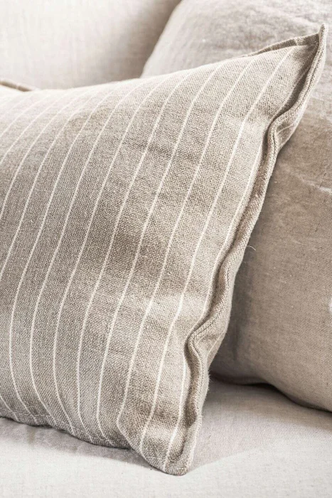ALMOHADON LINO ALTO GRAMAJE RAYADO BEIGE - 60 X 40 CMS en Beige - Textiles, Uruguay | La Iberica, vista 5