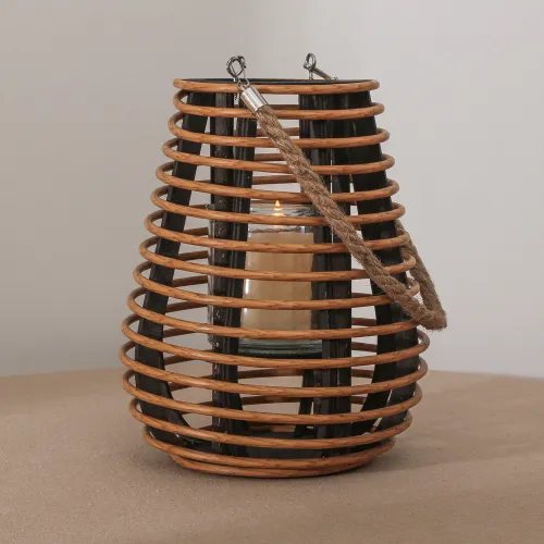 Fanal De Bamboo Con Asa De Yute - Velas y Portavelas, Uruguay | Tiendas Montevideo