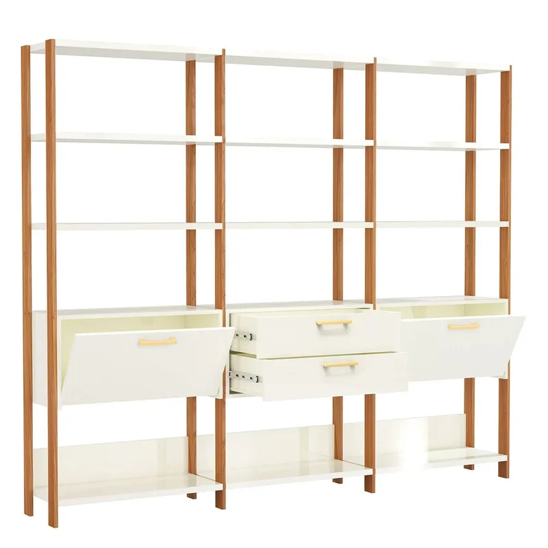 Estanteria Mela 3 Modulos 100% MDF - Linea Factory en Madera natural - Bibliotecas, Uruguay | Balton, vista 12