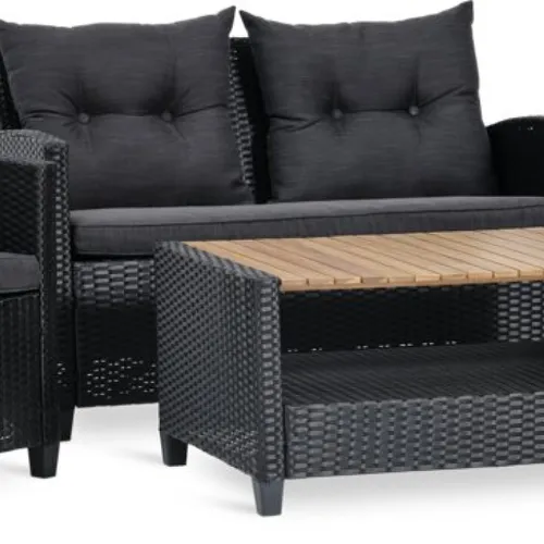 Juego de jardín VEN 4 personas negro en Negro - Muebles para el exterior, Uruguay | JYSK