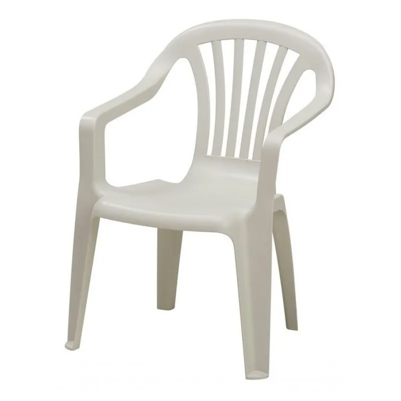 SILLA DE PVC CON POSABRAZOS BLANCA KING en Blanco - Muebles para el exterior, Uruguay | Alfa Ventas