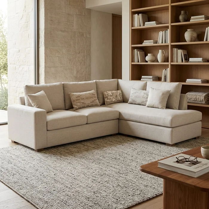 Sofá Esquinero 260 en Beige - Sillones y sofás, Uruguay | Diseno Montevideo, vista 5
