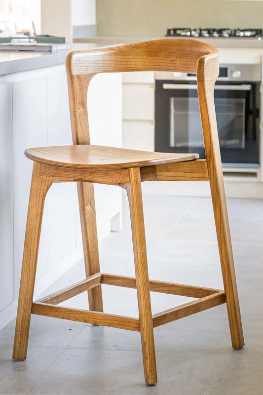 SILLA DE BAR BONHAM - MIEL en Madera natural - Sillas, Uruguay | La Iberica, vista 14