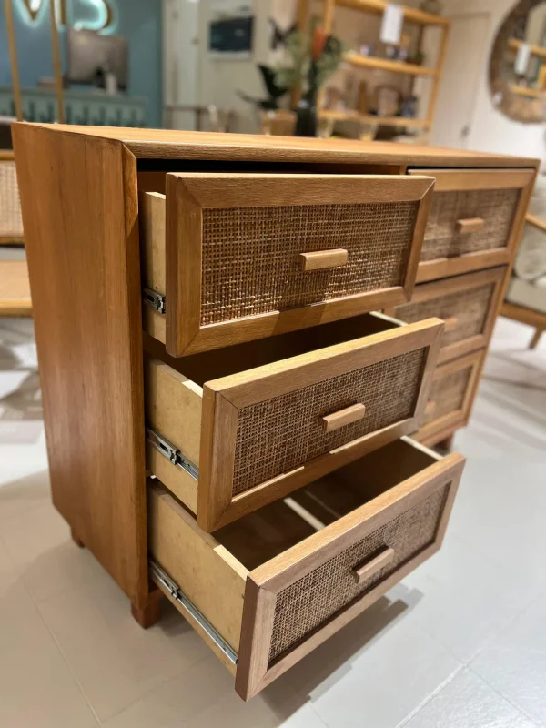 Comoda 6 cajones en Madera natural - Muebles para TV, Uruguay | FMB, vista 3