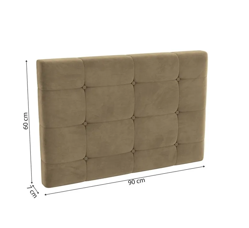 RESPALDO CABECERA RESPALDO 2 PLAZAS ESTOFADA ADAPT TERCIOPELO 90CM - BALTON HOGAR en Marrón - Respaldos de cama, Uruguay | Balton