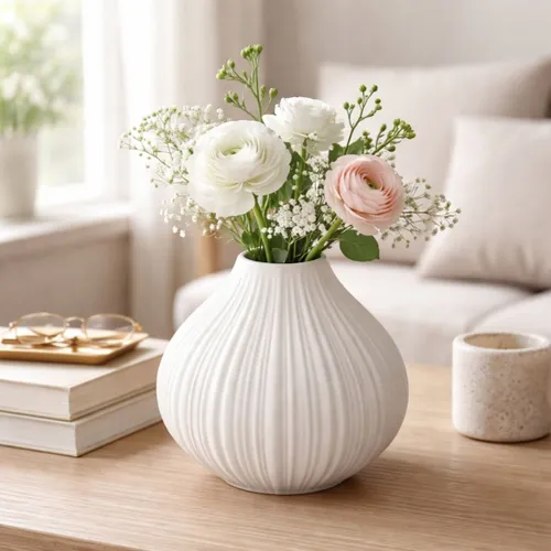 FLORERO PASTEL Blanco en Blanco - Decoración, Uruguay | Viasono