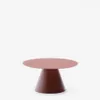 Mesa de centro Wilshire cristal templado glaseado y acero acabado pintado - terracota mate Ø80cm en Rojo - Mesas de living, Uruguay | Kavehome, vista 1 de 7