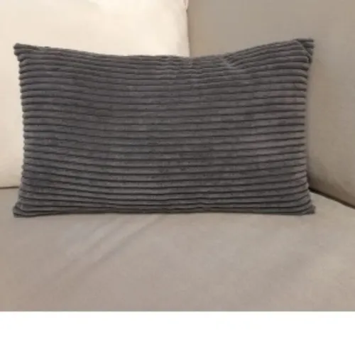 Almohadón Pana Dark Grey (trama a rayas) en Gris - Textiles, Uruguay | Finkel