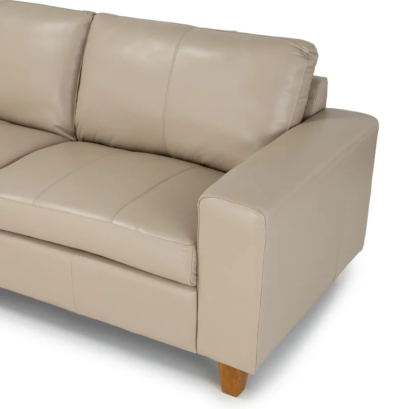 Sofá Royale - Cuero Básico - 3 cuerpos - 519 (Beige) en Beige - Sillones y sofás, Uruguay | NYR, vista 3