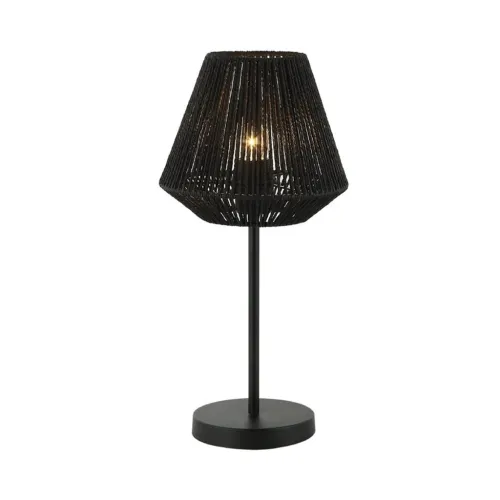LAMPARA DE MESA D23x47CM TEJIDO/METAL NEGRO en Negro - Lámparas de mesa, Uruguay | Koz