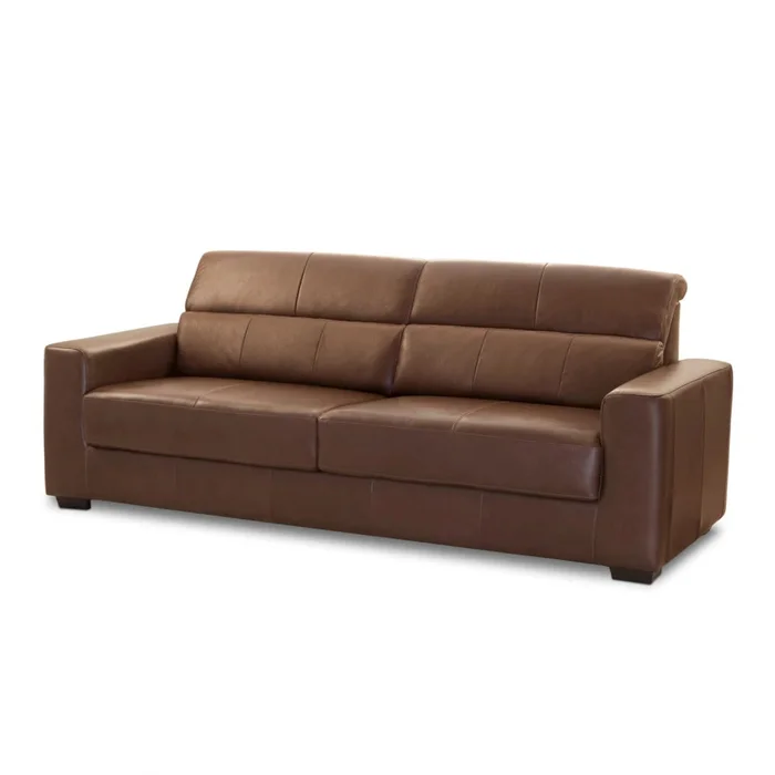 Sillón 100% Cuero - 2 Cuerpos - Berkley - Arena en Marrón - Sillones y sofás, Uruguay | Ecowood, vista 2