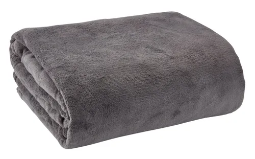 Manta DRAGEHODE fleece 140x200 gris en Gris - Textiles, Uruguay | JYSK
