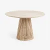 Mesa Jeanette madera maciza de teca Ø 120 cm en Madera natural - Mesas de comedor, Uruguay | Kavehome, vista 1 de 6