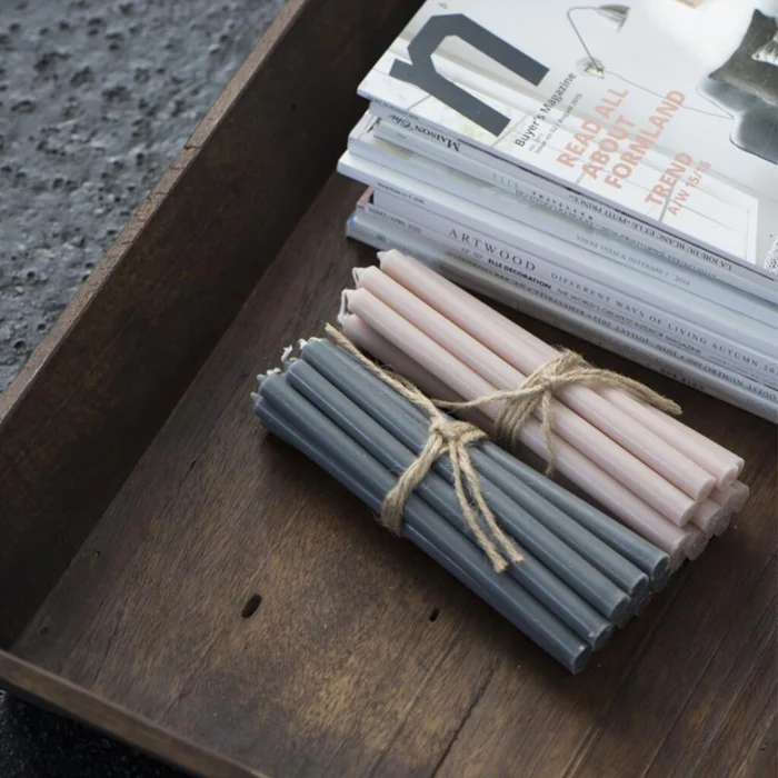 Vela gris alta pack x10 en Gris - Velas y Portavelas, Uruguay | Walnut