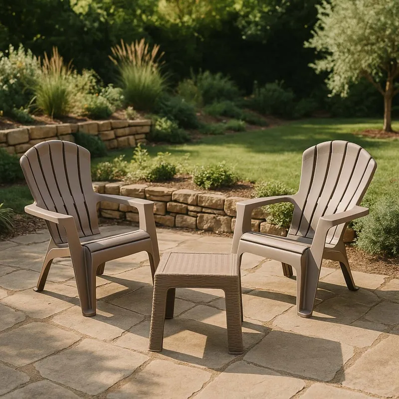 Set Terraza Polipropileno Marron Cassis en Beige - Muebles para el exterior, Uruguay | Divino
