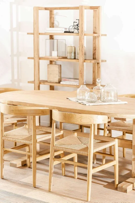 MESA COMEDOR OVAL - OLMO NATURAL - 2.20 X 1.05 MTS en Madera natural - Mesas de comedor, Uruguay | La Iberica, vista 23