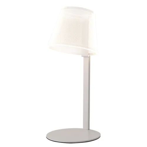 Portátil led integrada efecto luz flotante 8w - Blanca en Blanco - Lámparas de mesa, Uruguay | Iluminica