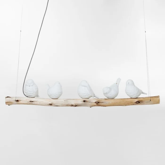 LUMINARIA DE TECHO DINING BIRDS Blanco  en Madera natural - Lámparas de mesa, Uruguay | Viasono, vista 2
