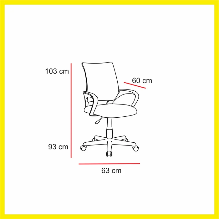 Producto: Silla Oficina Mesh 358 de AMARELO - Escritorios y sillas de escritorio, Uruguay | Amarelo, vista 2